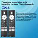 2PCS Replacement Remote Control for Hisense Smart Google TVfor UHD 4K ULED Google TVs,for Mini-LED ULED 4K TV Series
