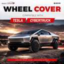 ALMULOO Wheel Cover Compatible with Tesla Cybertruck Wheel Hubcaps Wheels Rims Cover Replacement Plastic(PP) Painted Matte Black