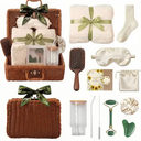 14-Piece Cozy Vintage Gift Basket for Women - Elegant Reusable Basket with Long-Lasting Comfort Essentials - Perfect Relaxation, Self Care & Valentine's Day Gift