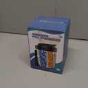 Large Pill Dispenser to Store 7 Various Supplements - Pill Organizer & Supplement Organizer for Travel, Anti-Mixing Design, with Strap & 20 Sticky Labels Off-White