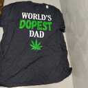 World's Dopest Dad Weed Marijuana Cannabis Funny Leaf T-Shirt, Size: 3XLT