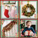 24 Pcs Velvet Christmas Tree Bows,Rustic Crafts Gift Velvet Ribbon Bows Twist Tie Bows for Xmas Wreaths Garland Gift Wrapping Wedding Decor (3/8'' Wide, 5 * 7 inch) (Khaki, Medium)