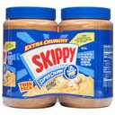 SKIPPY Chunky Peanut Butter, Crunchy Peanut Butter, Twin Pack, 40oz Jars (EXP 07/17/27)
