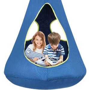 Kids Nest Swing Chair, Hanging Hammock Chair Nest Hammock Swing Chair for Outdoor and Indoor(32" D x 52" H),Detachable Play Tent Swing for Child Sensory Swing for Kids Age from 3-12 Years(Blue)