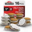 X-Protector Nail On Chair Leg Pads - 15 PCS 1" - Felt Chair Leg Floor Protectors - Nail in Felt Furniture Pads for Hardwood Floors - Premium Floor Protectors for Chairs - Protect Hard Surfaces