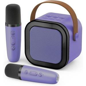 Portable Bluetooth Speaker(Purple) (Purple 2 Mics)