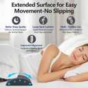 Cozyhealth - 3.15"H*23.6"L - Soft Lumbar Pillow for Sleeping, Memory Foam Back Lumbar Support Cushion for Lower Back Pain Relief Bed Waist Sleep Support Pillow for Side, Back Sleeper(Dark Grey, Large)