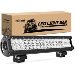 Nilight 60004C-A 17" 108W LED Light Bar, Spot Flood Combo Beam, IP67 Waterproof, Adjustable Mounting Bracket