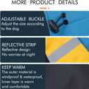 Dog Warm Coats - Windproof Dog Winter Outdoor Jackets Cold Weather Coats for Dog Waterproof Dog Raincoats with Hole for Dog Leash,BY M Blue+Yellow