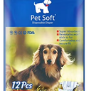 Pet Soft Dog Diapers Female  Disposable Puppy Diapers, Cat Diaper 12pcs Small