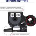 6-Pack Compatible Dymo 1/4 Inch 43613 D1 Label Tape Black on White 6mm Label Maker Refills S0720780 for DYMO LabelManager 160 280 360D 420P 450, 1/4 in x 23 Ft
