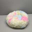 Dog Calming Beds for Small Medium Large Dogs - Round Donut Washable Puppy Dog Bed, Anti-Slip Faux Fur Fluffy Donut Cuddle Anxiety Cat Pet Bed(20'' Color)