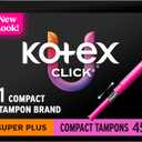 U by Kotex Tampons, Click Compact, Super Plus Absorbency, Unscented, 45 Count