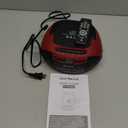 G Keni Portable CD and Cassette Player Boombox Combo, Casette Tape Recorder with Remote, AM FM Radio, USB Playback with Earphone Jack, 5.1V Bluetooth Speaker, Battery Operated/AC Powered for Home(Red)