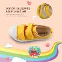 Toddler Boys and Girls Low Top Canvas Adjustable Strap Sneakers (10 Narrow Toddler)