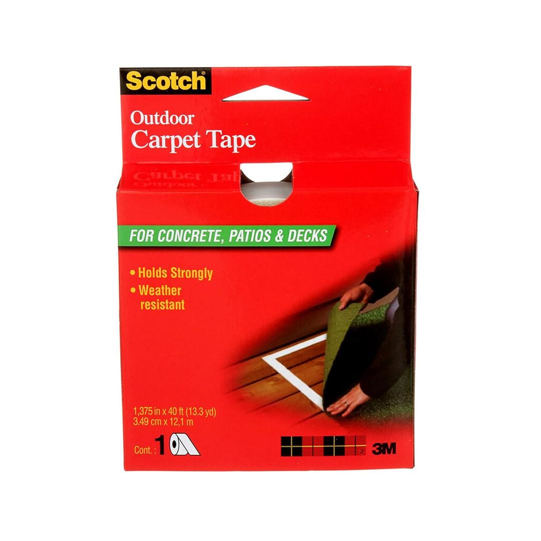 3M Scotch Double-Sided Carpet Tape 1.3 in x 40 ft – Heavy Duty Indoor/ Outdoor Rug Gripper for Hardwood, Vinyl, Tile & Concrete Floors – Non-Slip Adhesive for Area Rugs and Mats