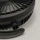 24000mAh Clip on Fan for Golf Cart - 8-inch Portable Rechargeable Fans - Max Up to 150Hrs Work Time - Battery Operated Fan with LED, Remote, Timers, Hook for Office, Desk, Camping, Tent, Treadmill (Black)
