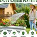 AHEONLAR 2 Pack 4×2×2ft Galvanized Raised Garden Bed Outdoor,Oval Sturdy and Durable Planter Boxes for Vegetables, Fruits, Flowers and Plants, Easy Assembly, Silver