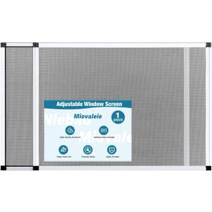Expandable Window Screen, Adjustable Window Screen (18" H x 25" - 49" W), 1 Pack【18" H x 25" - 49" W】