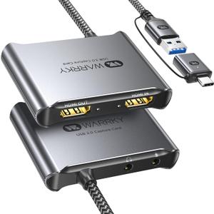 Warrky 4K HDMI Capture Card [with Fixed USB 3.0 Cable, 4K Loop Out, No-Latency] 1080P 60FPS Cam Link Video/ Audio Capture Device for Streaming, Game Recording, Compatible for Nintendo/ PS5/ xBox/ PC-Gray