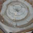 i-POOK Fandelier Ceiling Fan with Lights and Remote, 42'' Crystal Chandelier Fan with 4 Retractable Blades, 6 Wind Speeds, for Bedroom, Living Room, Silver