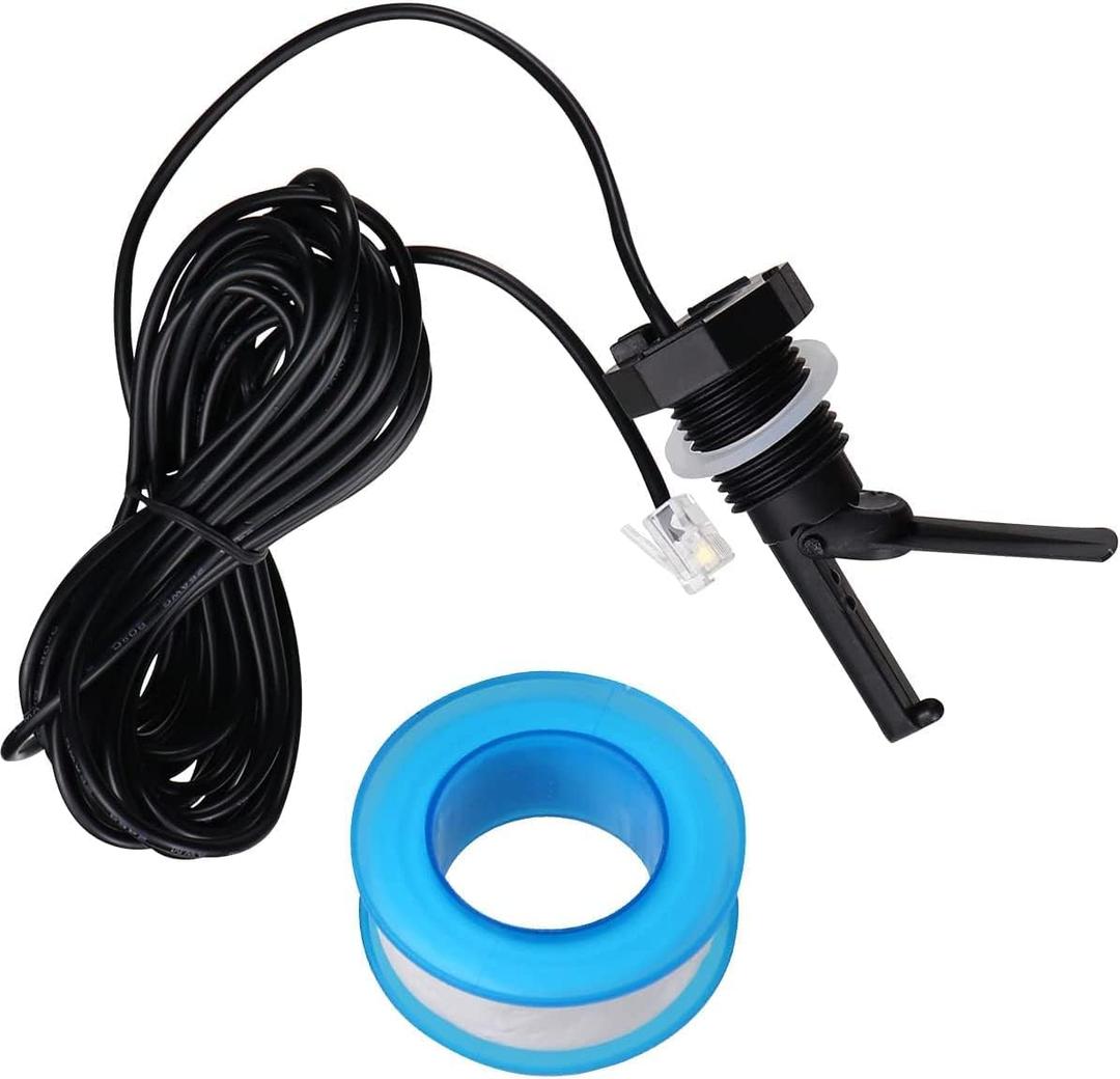 Flow Switch Assembly GLX-FLO-RP for Hayward Goldline Aquarite Salt Systems, Pool Flow Sensor Suitable for Hayward Salt Cell and Salt Chlorine Generator System, with 15-Foot Cable (Matte Black)
