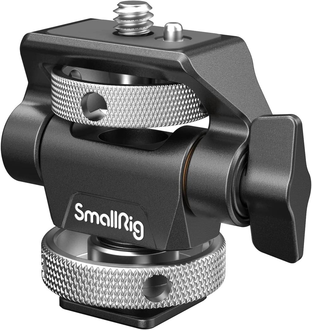 SMALLRIG Field Monitor Mount Monitor Holder Swivel and Tilt Adjustable with Cold Shoe Mount for 5" and 7" Monitor