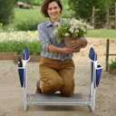 VEVOR Garden Kneeler and Seat Heavy Duty, Portable Garden Stool with 11'' EVA Kneeling Pad and 2 Tool Bags, Folding Garden Bench to Relieve Knee & Back Pain, Great Gifts for Seniors, Family Gardeners, 11" Widened Pad with 2 Tool Bags