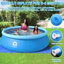 Inflatable Swimming Pool, Round Inflatable Pools Adult Above Ground, Blow up Pool, Top Ring Summer Water Party Pools, Outdoor Pools for Backyard Family Size