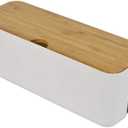 Sourcemall Cable Management Box| Power Stripe Organizer|Cord Organizer Box| Hide and Conceal Power Strips and Electrical Cords from TVs, Computers, and Desks| Keep Pets Safe