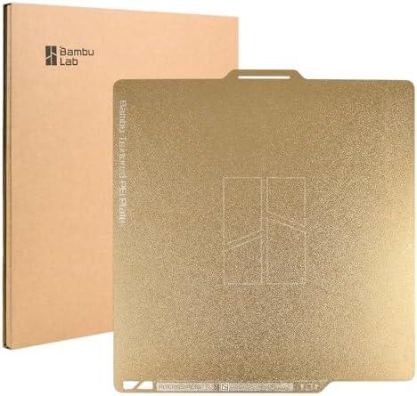 3DTOOLS Bamboo Lab Original Double Sided Textured PEI Build Plate 10x10  for Bambu Lab X1C / X1 / X1E / P1P / P1S / A1 PEI Spring Steel Build Plate Flexible