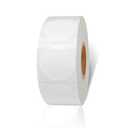 Yeachlaing 1 Inch White Round Thermal Sticker Labels, Self-Adhesive Circle Direct Thermal Label, Multi-Purpose Roll Sticker with Perforation Line（ 1000 Labels, 1 Roll ）