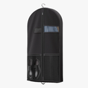 43" Travel Garment Bag with Accessories Zipper Pocket, Heavy Duty Suit Bag for Suits, Tuxedos, Dresses, Coats, Black, 1 pack
