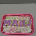 Soulchen American Mahjong Tiles Accessories Set 160 Pieces 1.2 Inches American Mahjong Tiles Game Set with Waterproof PVC Clear Zippered Storage Holder Bag for Game Lover Gift