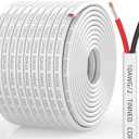 CONEPY 10 Gauge Marine Wire, 10/2 Duplex Marine Grade Cable, IP68 Waterproof/Oxygen-Free Tinned Copper Stranded PVC 10 AWG Wire for Boat, Automotive, RV, Solar, LED Strips (100FT/30M)