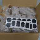 1.7 oz Mini Glass Spice Jars with Labels, Small Stash Jars with Airtight Hinged Lid, 12 Pack Empty Spice Bottles with Rubber Gasket for Herb Tea Seasoning Storage