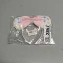 Women's Colorful Bead Decoration Plush Bow Headband with Cute Ear Park Details