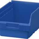Akro-Mils 30080 ShelfMax Plastic Nesting Shelf Bin Box, Blue, 8 Count, 11.62"L x 8.37"W x 6"H