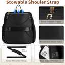 CEI-CEI Neoprene Diaper Bag Backpack Stylish Baby Maternity Bags Travel Tote for Mom with Insulated Pockets, Changing Pad, Stowable Shoulder Strap