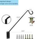 Deck Hook Bird Feeder Hanger Hook Wall Mounted 13.3 Inch 4 Pack for Planters,Plants Flower Suet Baskets,Lanterns,Wind Chimes Holiday Decoration (4)