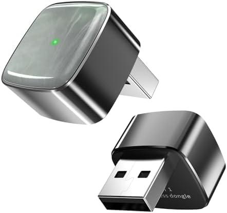 RTGRNKY Mini Wireless Carplay Adapter for iPhone &Android Auto with Extension Cable Type C Caplay Wireless Adapter,Plug & Play Easy and Stable Connection Carplay for Apple & Android Auto