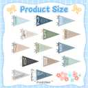 VitalCozy 14 Pcs Baby Milestone Pennant Signs Monthly Milestone Banner Flags Pennant Triangle Banner Age Flag Signs for Boy Girl Newborn Birthday Party Decor(Ocean Color)