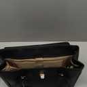 LOVEVOOK Laptop Bag for Women Soft Leather Work Bag, Office Shoulder Tote Purse Professional Briefcase with Flap Design (15.6 Inch, Black)