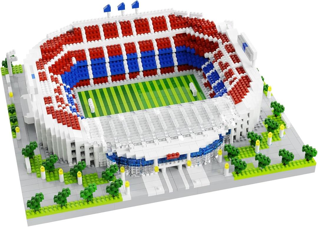 Barcelona Soccer Stadium Micro Blocks Building Sets, Micro Mini Bricks Architecture Building Block Sets for Adults, Football Field Building Blocks for Girls and Boys Fans Aged 14 and Up, Medium