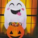 Decorations, Blow Up Halloween Yard Decorations Inflatable Window Ghost Decor, Blow Up Ghost with Candy Basket for Window Decor