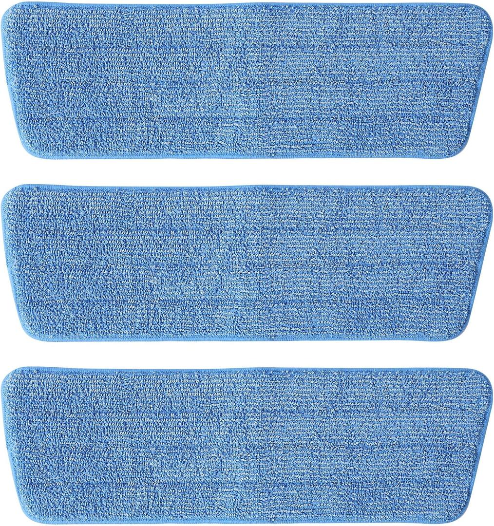3 Pack Microfiber Mop Pads, Mop Replacement Pads Refills Floor Spray Mop Pads Wet Moping Pads Refill Reusable Pads Suitable for All Spray Mops Cleaning