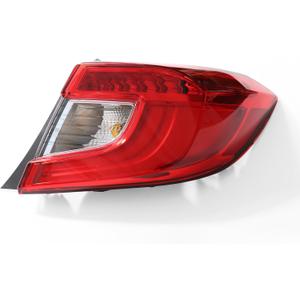 Tail Light Compatible With 2018 2019 2020 2021 2022 Honda Accord Sedan Outer Replace:33550TVAA01 (Right Passenger Side)
