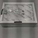 Egofine 5x7 Floating Frames Set of 2, Double Plexiglass Picture Frame, Made of Solid Wood Display Any Size Photo up to 5x7, Wall Mount or Tabletop Standing, White