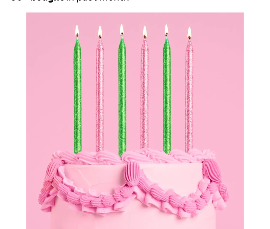 xo, Fetti Pink + Green Glitter Cake Candles, Tall Thin - 10 Pcs | Birthday Party Supplies, Bachelorette Cake Decor, Cupcake Topper, Fun Dessert Decorations