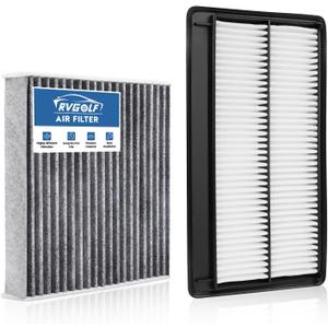 Engine+Cabin Air Filters Fit for 2022-2025 2026 Acura MDX 3.5L, 2023-2025 2026 Honda Pilot 3.5L Air Filter With Activated Carbon Replacement CF11182 17220-61A-A00